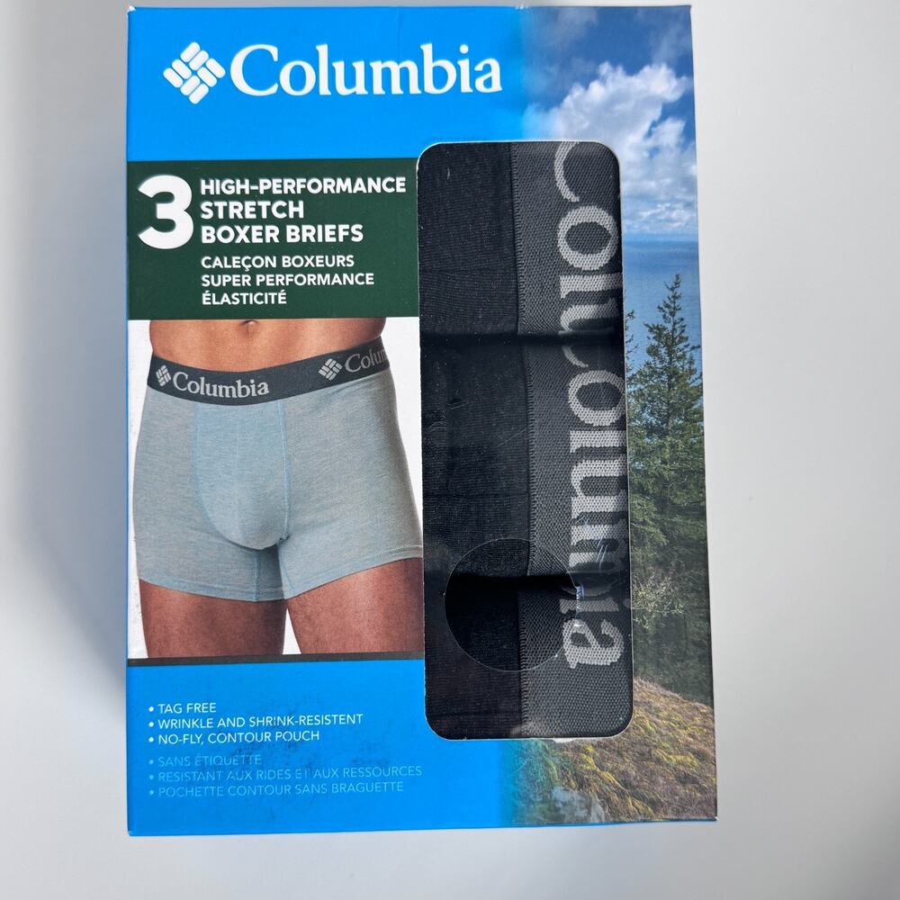 Columbia 3 Pack Men's High Performance Stretch Boxer Briefs NEW Size XL/XG 40-42